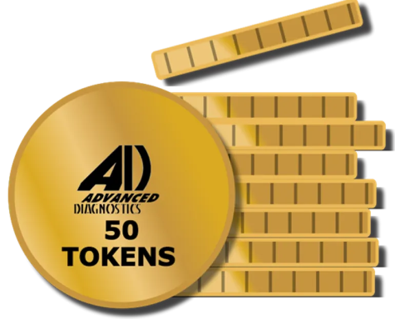 Advanced Diagnostic Programming Tokens - 50 Pack