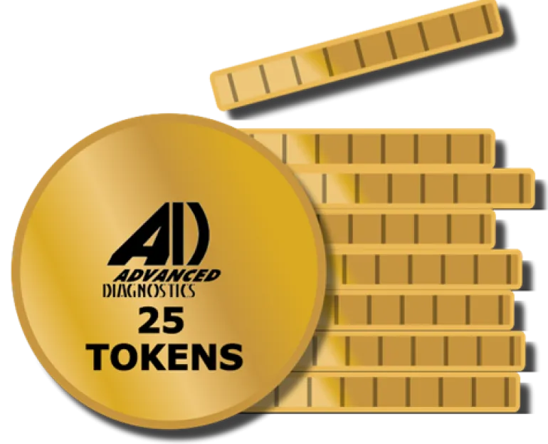 Advanced Diagnostic Programming Tokens - 25 Pack