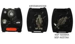 *Button shell Only* 4 Button KR55WK49308 | N5F-S0084A | N5F-A05TAA Honda