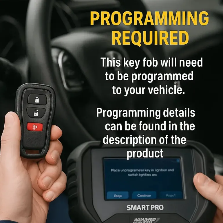 Lexus UX 200 OEM 3 Button Key Fob w/ Black Logo