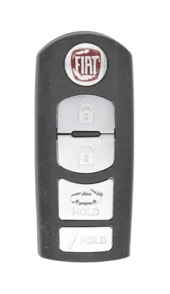Unrefurbished OEM Fiat 68314449AA CA WAZSKE13D01 4 Button Key Fob - Grade C