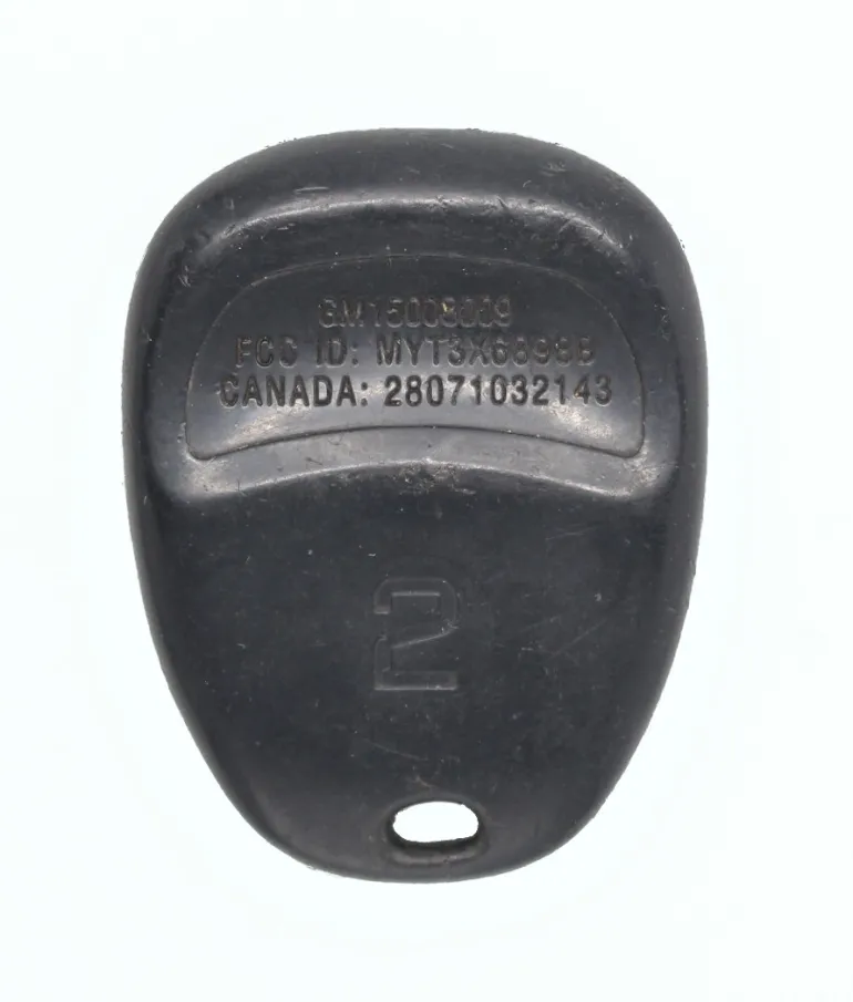 Unrefurbished OEM GM MYT3X6898B 3 Button Key Fob - Grade C
