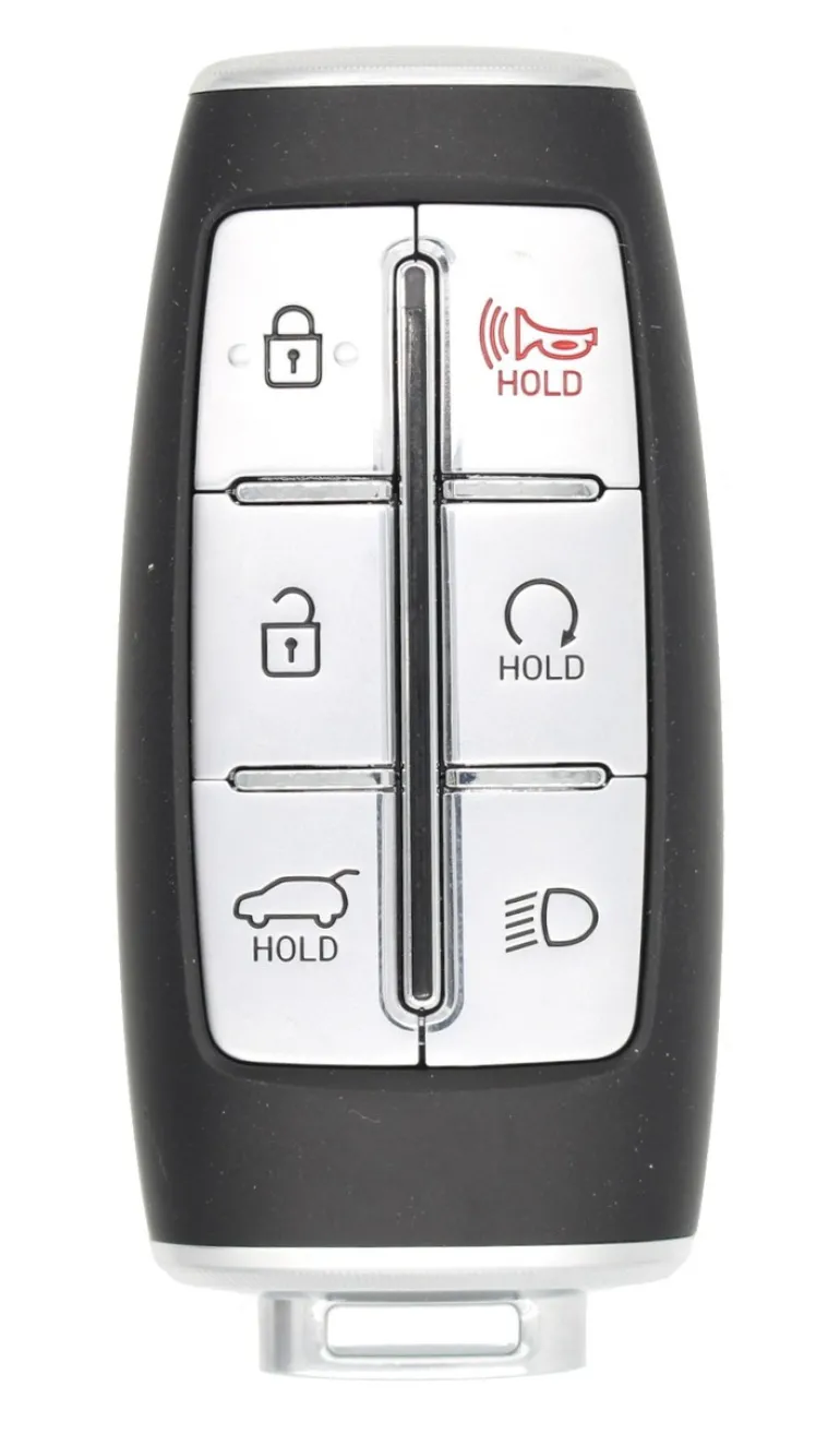 Unrefurbished OEM Hyundai 95440-T6100(JX1) TQ8-FOB-4F36 6 Button Key Fob - Grade A