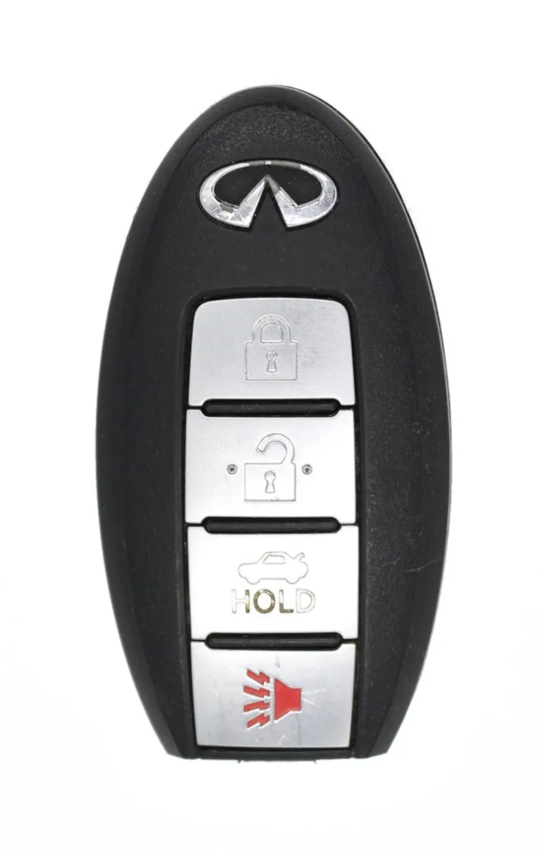 Unrefurbished OEM Infiniti ETC093LPD0303 CWTWBU618 4 Button Key Fob - Grade C