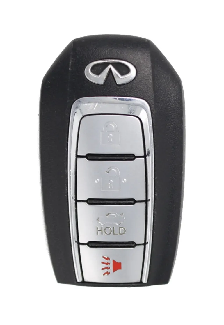 Unrefurbished OEM Infiniti S180144713 6HE1A KR5TXN7 4 Button Key Fob - Grade C