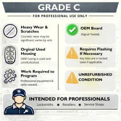 Unrefurbished OEM Land Rover K0BJXF18A 5 Button Key Fob - Grade C