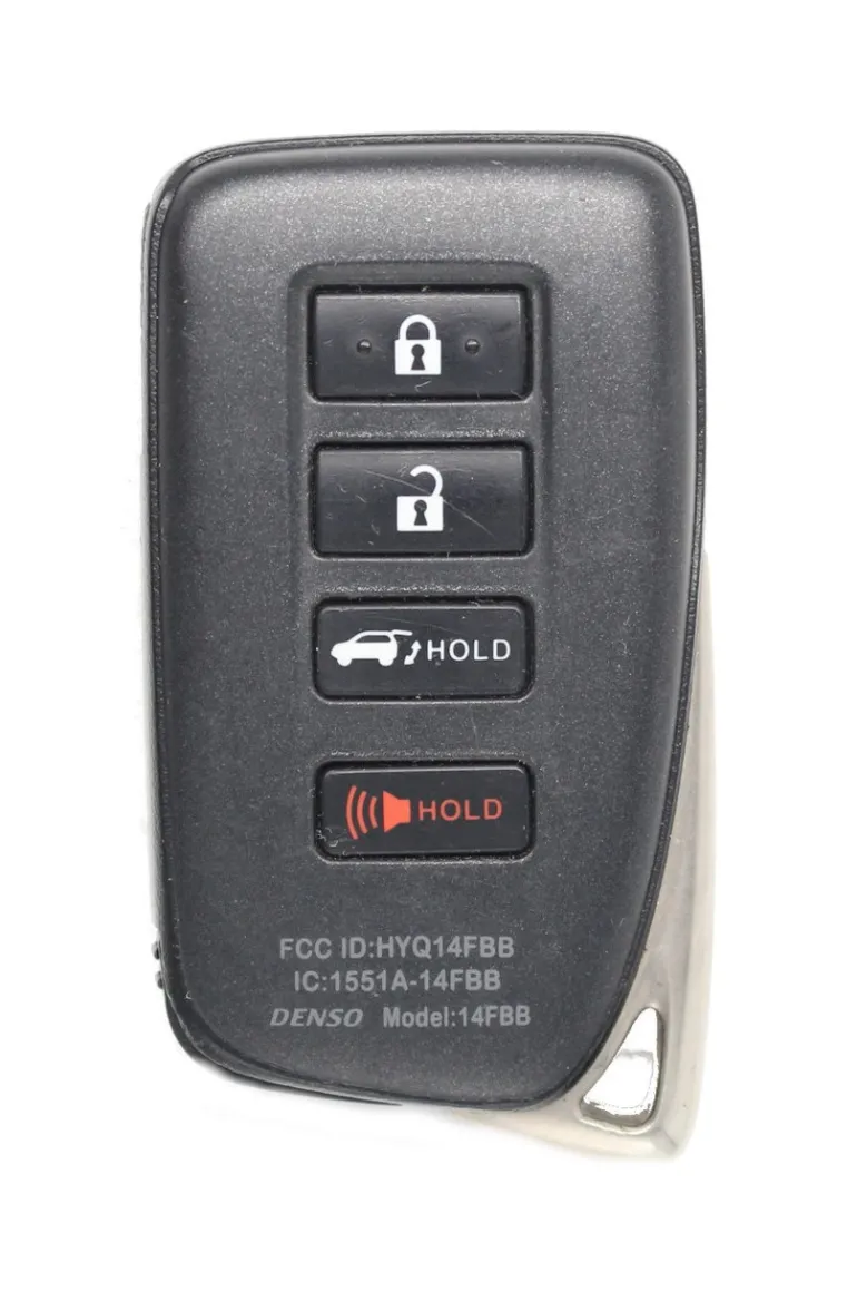 Unrefurbished OEM Lexus 231451-0010 G HYQ14FBB 4 Button Key Fob - Grade A