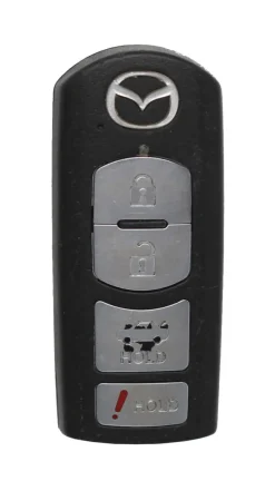 Unrefurbished OEM Mazda BBY2-67-5RY WAZX1T768SKE11A03 4 Button Key Fob - Grade C