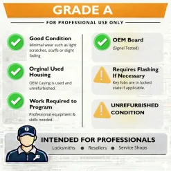 Unrefurbished OEM Mazda EHY5-67-5RYA WAZX1T763SKE11A04 3 Button Key Fob - Grade A