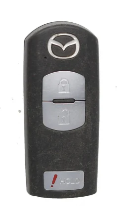 Unrefurbished OEM Mazda EHY5-67-5RYA WAZX1T763SKE11A04 3 Button Key Fob - Grade C