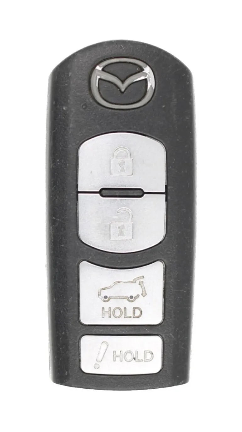 Unrefurbished OEM Mazda WAZSKE13D01 4 Button Key Fob - Grade C