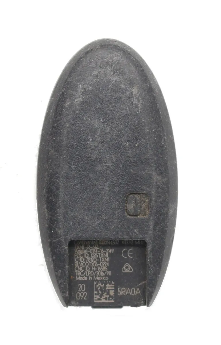 Unrefurbished OEM Nissan S180144502 5RA0A KR5TXN1 3 Button Key Fob - Grade A