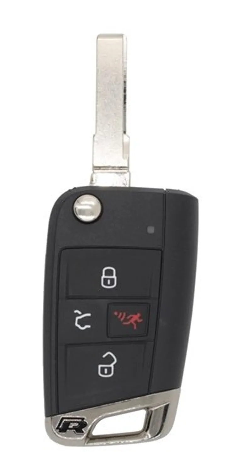 Volkswagen 5G0 959 752 BE OEM 4 Button Key Fob w/ R logo